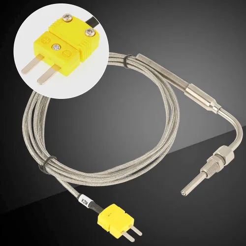 Vista 9 de Termopar EGT para sonda de temperatura de gas de escape con punta expuesta y conector tipo K