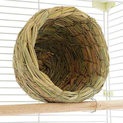 Vista 9 de Jaula para pájaros de hierro de 2 niveles, jaula de loros de palomas, jaula de periquitos de 30 pulgadas con cajas de agua/alimentos, jaula