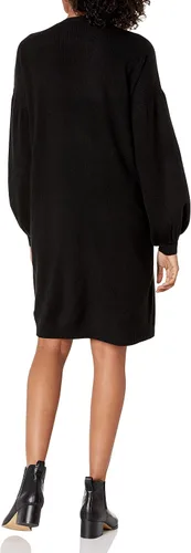 Vista 5 de The Drop Aiko - Vestido tipo suéter de manga abullonada para mujer