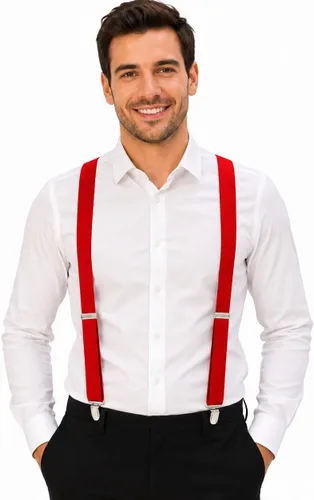 Vista 13 de Dibi Suspenders for Men Heavy Duty 1" Y-Back Adjustable Strong Metal Clips Negro
