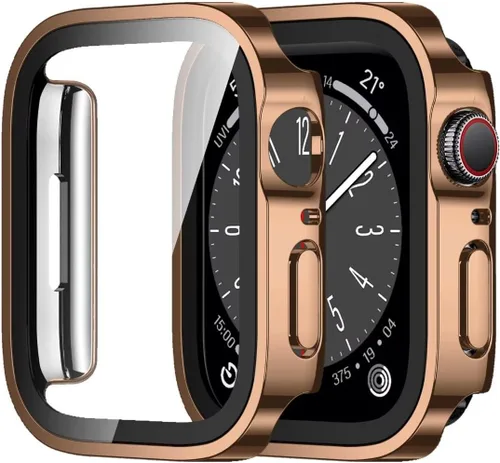 Vista 27 de Amizee Paquete de 2 fundas compatibles con Apple Watch de 1.575 pulgadas Series 6/5/4/SE con protector de pantalla integrado, carcasa rígida