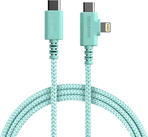 Vista 13 de Smartish Cable USB-C/Lightning 17/16/16e/15/14 - Crown Joule - Cable de carga universal de 6 pies con micro USB - Certificado MFi Estoy sonrojando
