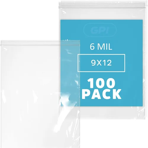 Vista 32 de GPI - 6 mil, extra resistente, bolsas de plástico transparentes con cremallera resellable de 2 x 5 pulgadas, resistentes a perforaciones, bolsas