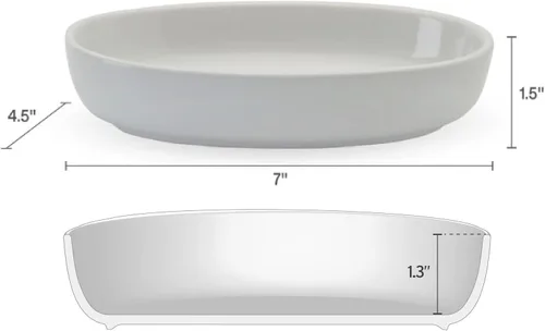 Vista 2 de Pfaltzgraff Burrito Oval - Juego de 4 cuencos de frutas para inmersión, 7 pulgadas, color blanco