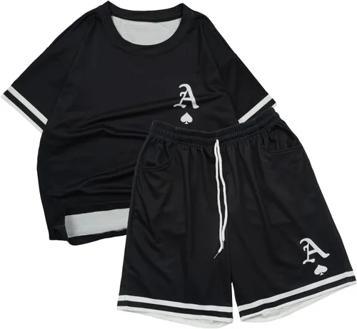 Vista 3 de Conjunto deportivo casual de verano de 2 piezas para hombre