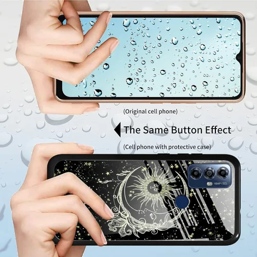 Vista 176 de Funda para Motorola Moto G Stylus 5G 2021 de vidrio templado, funda negra con diseño de mujer negra africana para mujeres y hombres, antiarañazos, a
