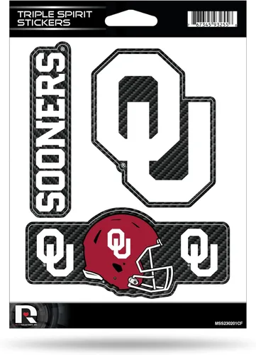 Vista 29 de Rico Industries NCAA - Lámina de adhesivos triple diseño de Alabama Primario