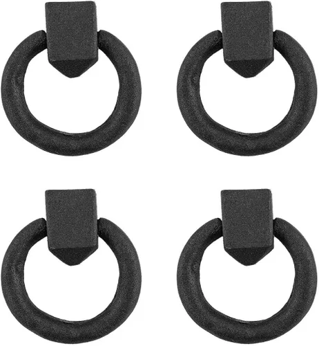 Vista 12 de Renovators Supply Manufacturing Manijas de Gabinete de 3 pulgadas de Hierro Forjado Negro Tiradores de Cajón Manijas Antiguas de Gabinete de Cocina