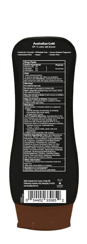 Vista 2 de Australian Gold Loción de protección solar con bronceador instantáneo SPF 15, 8 onzas, amplio espectro, resistente al agua, no graso, SPF 15, 8