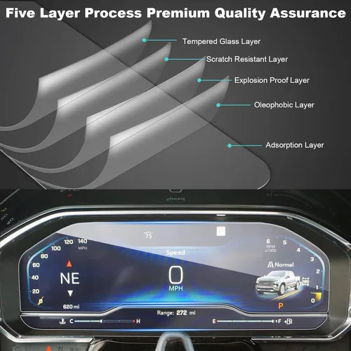 Vista 5 de Protector de pantalla YEE PIN Silverado 2022 Chevy Silverado 2022, protector de pantalla Silverado 2022 de 12.3 pulgadas para Chevy Silverado 2022