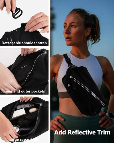 Vista 6 de BAPHITY Pequeña bolsa de gimnasio para mujeres y hombres, bonita bolsa cruzada ligera para fines de semana, mini bolsa de entrenamiento deportiva