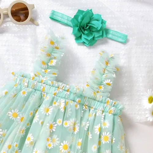 Vista 5 de Vestido de tul para niña de 6 meses - 2T ropa de tul con diadema
