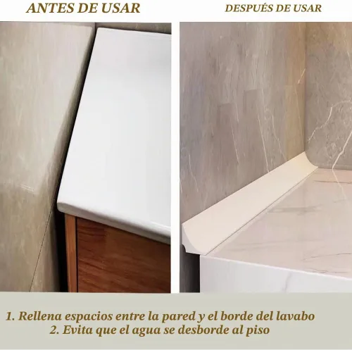 Vista 4 de Presa de ducha autoadhesiva, bloqueador de agua de ducha para cocina y baño, protector de ducha, umbral de ducha para bañera, borde de encimera