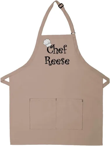 Vista 14 de Hecho en los EE. UU. Delantal Premium Bordado Personalizado para Adultos para Hombres Mujeres Día del Padre Día de la Madre Cocina Barbacoa Parrilla