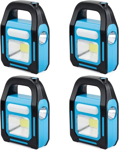 Vista 7 de 1 paquete 3 en 1 solar recargable USB más brillante COB LED linterna de camping, linterna de emergencia impermeable LED luz