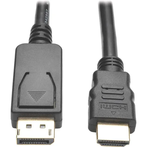Vista 7 de Tripp Lite Cable adaptador DisplayPort a HDMI, DP con pestillos a HDMI (M/M), UHD 4K x 2K/1080p, 3 pies (P582-003-V2)