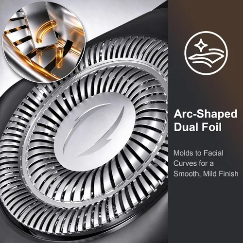 Vista 5 de Maquinilla de afeitar eléctrica para hombres: afeitadoras eléctricas 3 en 1 Titanium black