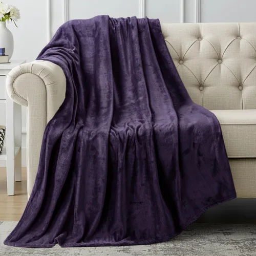 Vista 71 de Utopia Bedding - Manta de vellón de lujo, mullida, antiestática; manta de suave microfibra de 8.8 oz/yd² (300 g/m²) para sofá y cama; tamaño Gris