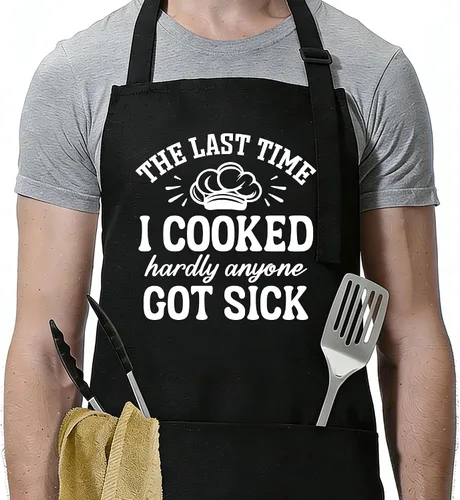 Vista 18 de Funny Apron for Men Women,Humorous Kitchen Apron- Grilling Cooking BBQ Accessories, Gift for Dad Husband