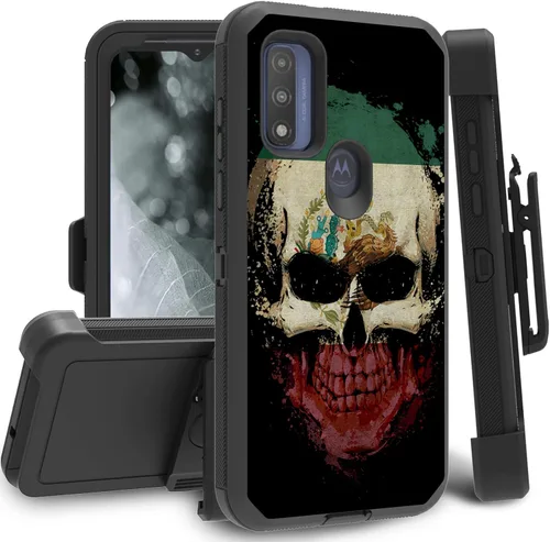 Vista 39 de Funda para Motorola Edge 2021 / Moto Edge 5G UW, protección resistente de 3 capas híbridas a prueba de golpes con funda de clip para cinturón