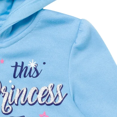 Vista 4 de Disney Princess Moana Ariel Cinderella Belle - Sudadera con capucha y cremallera para bebé a niño grande