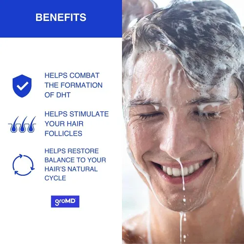 Vista 7 de GroMD Folículo activador en aerosol y champú estimulante del crecimiento del cabello y acondicionador – Biotina, aceite de argán, péptidos de cobre