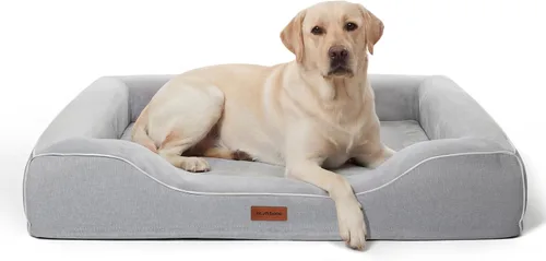 Vista 11 de Cama ortopédica para perros pequeños, sofá de espuma viscoelástica de gel refrescante para mascotas con funda extraíble lavable, cojín de espuma
