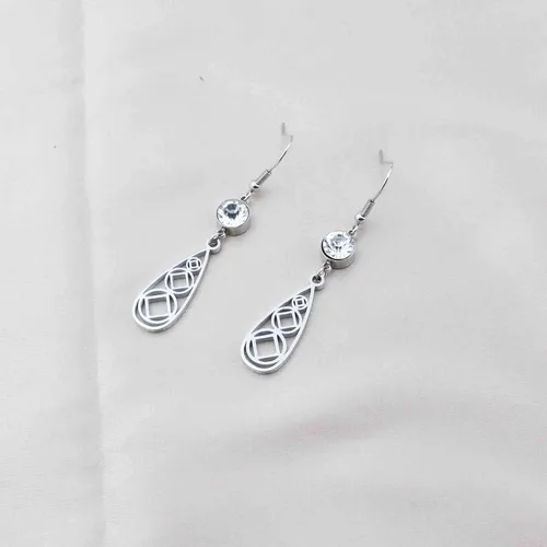 Vista 5 de NC Sobriety Gift - Collar de narcóticos anónimos, regalo de recuperación, joyería NA, aretes con piedra natal inspiradora para mujeres, Metal, Acero
