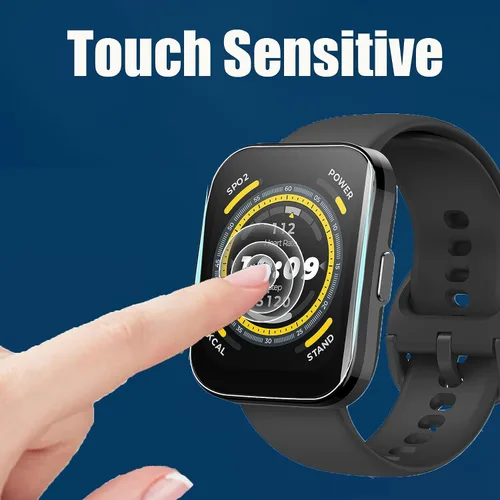 Vista 5 de Lamshaw Protector de pantalla compatible con Amazfit Bip 5, [6 unidades] Película protectora de pantalla suave de TPU de cobertura completa