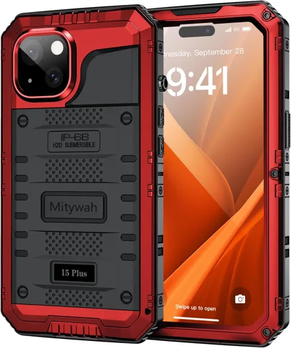 Vista 33 de Mitywah Funda impermeable para iPhone 7/iPhone 8 / iPhone SE 2020, funda de metal resistente de grado militar, protección de cuerpo completo