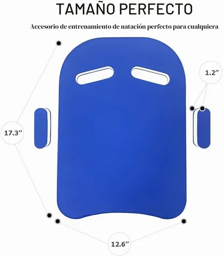 Vista 5 de Kickboards Swimming, Swim Training Aid Kick Board for Adults and Kids, U Design Pool Floats with Integrated Hole Handle, EVA Foam Azul