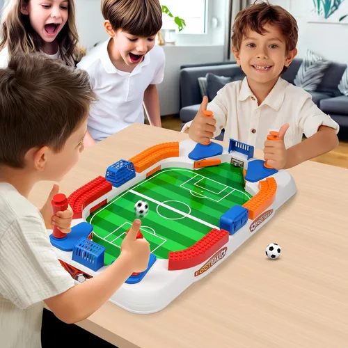 Vista 5 de Mini juego de mesa de futbolín para niños, juego de fútbol, regalos para niños, juguete de fútbol para deportes de interior, sala