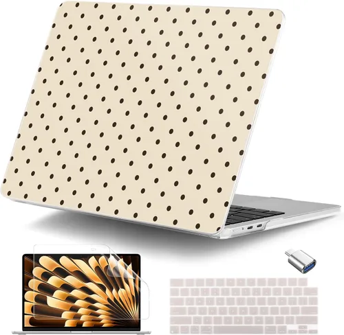 Vista 13 de Funda para MacBook Air de 15 pulgadas M5 M4 M3 M2 Chip 2026 2025 2024 2023 (modelo A3448 A3241 A3114 A2941), carcasa rígida con cubierta de teclado