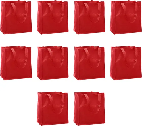 Vista 15 de DISCOUNT PROMOS Juego de 10/50/100 bolsas de tela reutilizables personalizadas, paquete a granel personalizado, plegable, lavable, bolsa de compra