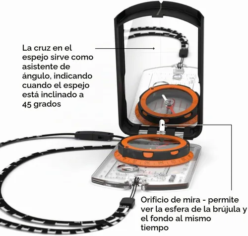Vista 4 de Silva Expedition S Compass Marcas luminosas nocturnas Perfecto para navegación, senderismo, senderismo y caza