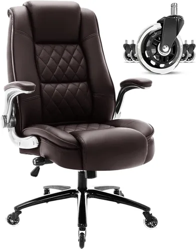 Vista 14 de Silla de oficina con respaldo alto, silla de escritorio ergonómica para Beige