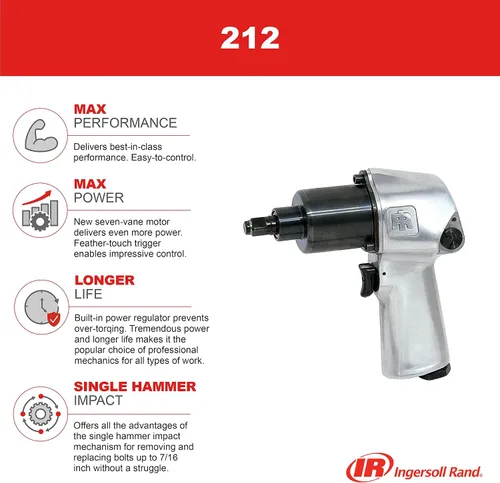 Vista 2 de 38inch, 10.000rpm, 180lbs.FT. Par de torsión, llave de impacto de aire
