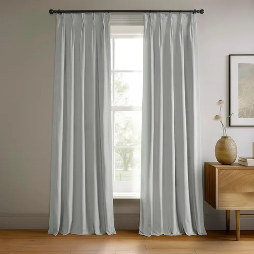 Vista 21 de HPD Half Price Drapes Cortinas Opacas de Terciopelo - 84 Pulgadas de Largo 1 Panel Cortina Opaca Signature Plisada para Sala de Estar y Dormitorio