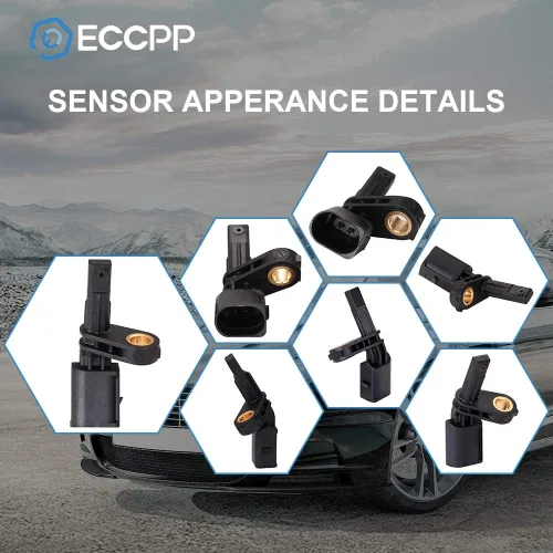 Vista 4 de ECCPP Sensor de velocidad de rueda ABS delantero izquierdo compatible con 2006-2013 A3, 2008-2011 TT, 2004-2005 para Porsche Carrera GT, para VW