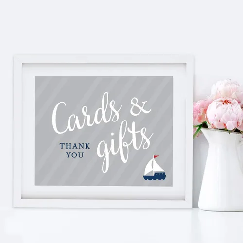 Vista 4 de Andaz Press Colección náutica, tarjetas y regalos para fiesta, 8.5 x 11 pulgadas, paquete de 1, para Ocean Sailor Bon Voyage Adventure Inspired