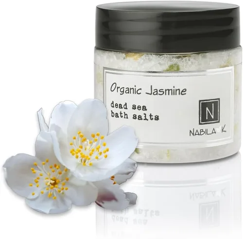 Vista 11 de Nabila K - Sales de baño orgánicas de manzanilla – Sal del Mar Muerto y sal de Epsom exfoliante y remojar – Exfolia e hidrata la piel, aceites