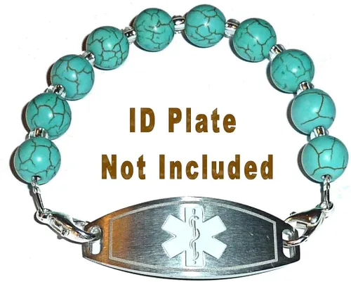 Vista 3 de Hidden Hollow Beads Pulsera de repuesto intercambiable con cuentas de 6.5 o 5.5 pulgadas para mujer, identificación vital