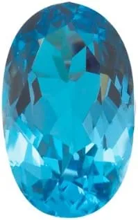 Vista 2 de Topacio azul suizo forma ovalada AAAAA calidad suelta piedra preciosa de 5x4MM-20x15MM