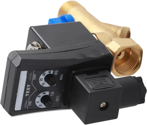 Vista 3 de Válvula de drenaje automática, G1/2 DN15 AC110V Válvula de drenaje cronometrada electrónica automática para gestión de condensados de compresor