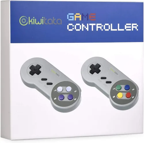 Vista 8 de KIWITATA 2 controladores USB clásicos SNES para juegos de PC, retro SNES con cable USB emulador controlador para Windows XP 7 8 11 Mac Raspberry Pi