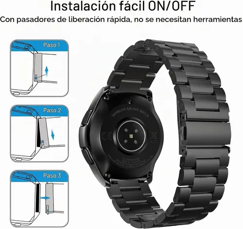 Vista 5 de Valkit - Correa compatible con Galaxy Watch Negro y Negro