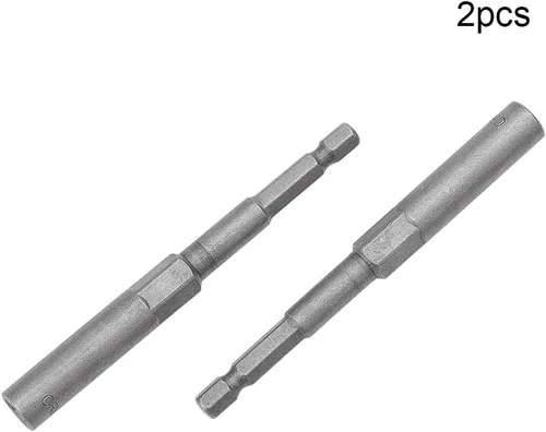 Vista 5 de Auniwaig 2 piezas de 1/4 de pulgada de cambio rápido hexagonal tuerca destornillador broca, 0.276 in tuercas eléctricas herramientas de broca