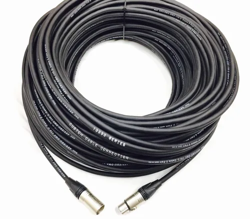 Vista 3 de Cable de datos XLR de 24 AWG (calibre) DMX512 de 1 pie de 3 pines macho a hembra para iluminación de escenario, luces LED de subida, luces de DJ