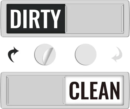 Vista 10 de Imán magnético para lavavajillas Clean Dirty de KitchenTour, imán de acero inoxidable premium Clean Dirty para lavavajillas, divertido, imán fuerte
