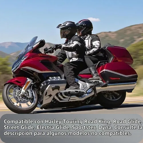 Vista 3 de Pisos Amplios para Motocicleta para Conductor y Pasajero Estriberas Frontales y Traseras para Harley Touring, Electra Glide, Road Glide, Road